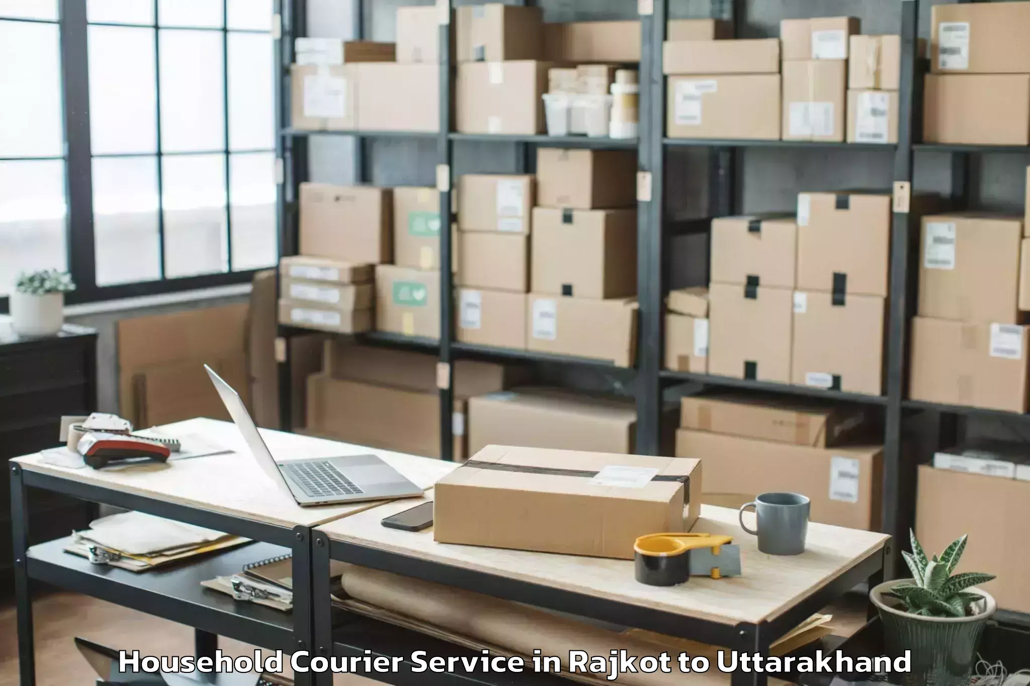 Book Rajkot to Satpuli Household Courier Online